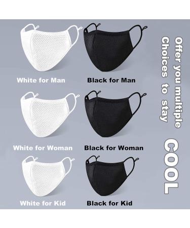 Euroca Reusable Face Masks with Filter Made from Mesh Fabric Breathable Washable with Nose Clips Adjustable Ear Loop for Men Women Teens (Woman Black) - Buy Online on GoSupps.com