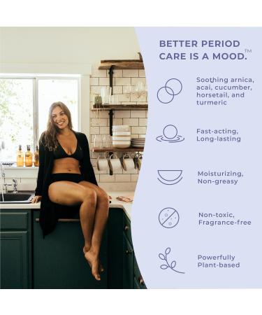 VOXA POD Period Cramp Relief Cream | Natural Menstrual Support | Soothe PMS Symptoms Discomfort | Fast-Acting Arnica Montana + Chamomile Made in USA by Women - Buy Online on GoSupps.com