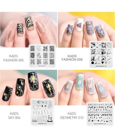 Alexnailart 20-Piece Nail Stamping Plates Set - Multi-Pattern Manicure Stencils Tool - Buy Online on GoSupps.com