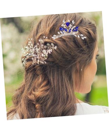 Angoily Bridal Hair Comb Tiara Hair Teasing Comb Hair Decor Accessory Pearl Tiara Wedding Hair Comb Bridal Headdress Golden Hair Accessories Western Style Rhinestones Bride - Buy Online on GoSupps.com