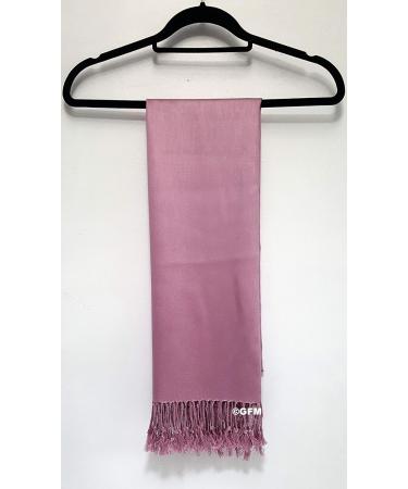 GFM Smooth Shiny Surface Pashmina Style Scarf in Dusky Pink - L9 - Buy Online on GoSupps.com
