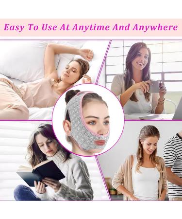 QIUWORE Chin Strap Double Chin Reducer That Works Reusable Lifting Bands Face Double Chin Tightener Chin Mask Face Double Chin Strap - Buy Online on GoSupps.com