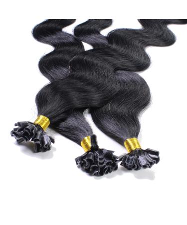 hair2heart Extensions Real Hair Bondings Wavy - 50 strands 1g 50cm 2/0 black - Buy Online on GoSupps.com