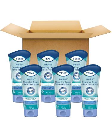 TENA Cleansing Cream for Sensitive Skin, ProSkin, 8.5 oz Pack of 6