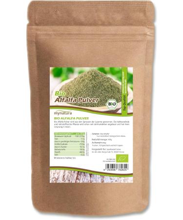 Mynatura Poudre d'alfalfa bio I Poudre v g tale I Smoothie I Shake prot in I Vegan I Produit naturel I Th I Luzerne I En sachet (1000 g) 1 kg (Lot de 1) - Buy Online on GoSupps.com