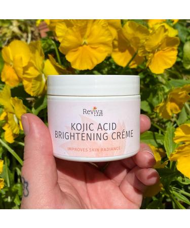 Reviva Labs Kojic Acid Brightening Creme | Dark Spot & Skin Brightening Cream for Face | Day & Night Use | 2.0 oz - Shop Now - Buy Online on GoSupps.com
