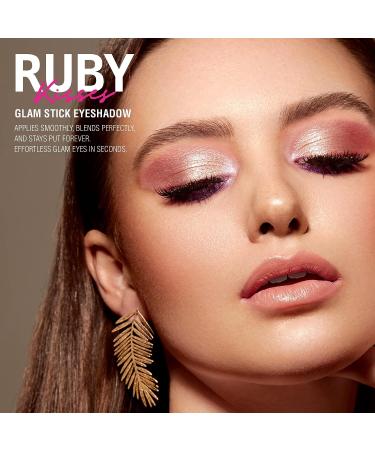 Ruby Kisses Eye Shadow Stick - Long-Lasting Cr me Makeup Multi-Stick with Pearl Shimmer Metallic Glitter - Rose Glam - Buy Online on GoSupps.com