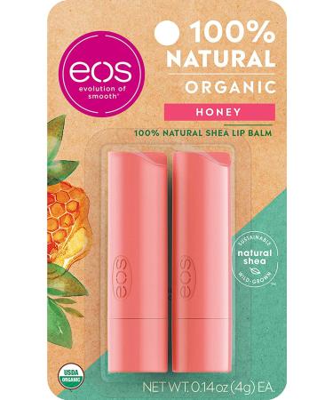 EOS 100% Natural Shea Lip Balm Honey 2 Pack 0.14 oz (4 g) Each