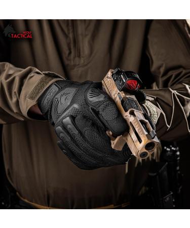 WOLF TACTICAL Shooting Gloves - Military, Airsoft & Paintball Combat Gloves - Touchscreen - Medium Black - Buy Online on GoSupps.com