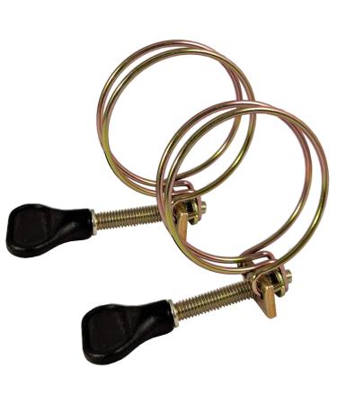 2X Double Wire Hose Clamps Black - 30-45mm - for 1.5" / 40mm Ribbed Hosing 30-45mm - Black 1.5" / 40mm