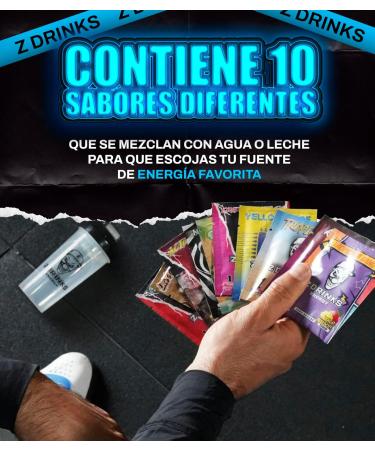 Drinks Energy Energy drink powder Sugarfree tasting with caffeine minerals and vitamins Ideal for gamers and sports enthusiasts 10 samples + 1 thermos - Buy Online on GoSupps.com