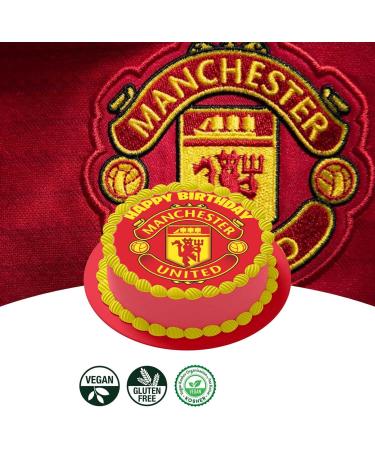 YummyArt Edible Cake Topper - edible cake decorations 20cm diameter edible cake toppers compatible with manchester united cake topper edible football cake toppers edible - Buy Online on GoSupps.com