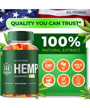 Evergreen Hemp Gummies - Ever Green Supplement Hemp Gummies - Maximum Strength All Natural Overall Health and Wellness Support Evergreen Health Gummy Reviews (2 Pack) - Buy Online on GoSupps.com