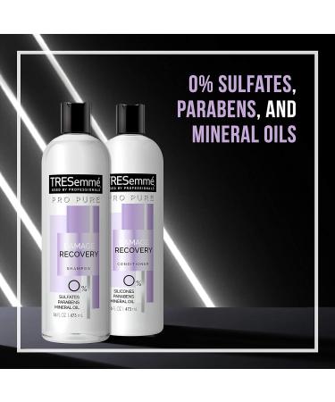 TRESemm Pro Pure Damage Recovery Shampoo 16 fl oz - Pack of 4 | Sulfate, Paraben, and Dye Free - Buy Online on GoSupps.com