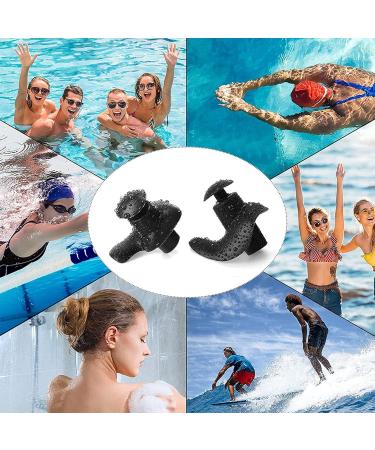 Macrohu Silicone Waterproof Earplugs for Sleeping | Reusable Soft Earplugs for Snoring Swimming & Hearing Protection - Black (Size S) - Buy Online on GoSupps.com