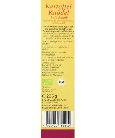 Alnatura Organic Potato Dumplings Half and Half - Pack of 8 (8 x 225g) | Buy Internationally - Buy Online on GoSupps.com