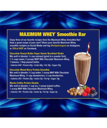 Maximum Human Performance Maximum Whey Protein 25g Fast Acting Delicious Tasting Protein Enhances Strength & Speeds Recovery Milk Chocolate 62 Servings 5 Pound Milk Chocolate 5.01 Pound (Pack of 1) - Buy Online on GoSupps.com