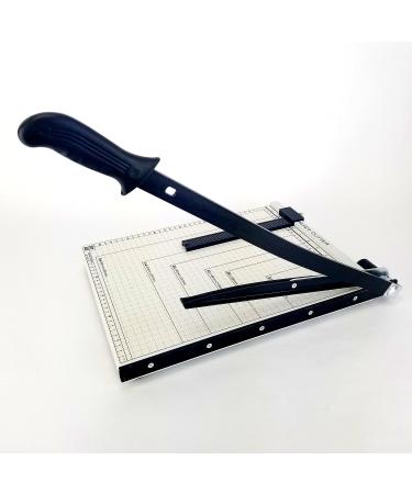 A4 Guillotine Paper Cutter with Metal Base  (12" x 10" inch top)  Paper Trimmer with Multi Sheet Capacity  Heavy Duty Blade for Photo Craft Cardstock  Large Paper Cutter for Home or Office - Buy Online on GoSupps.com