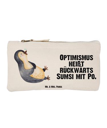 Mr. & Mrs. Panda Size S Small make -up bag penguin laugh - gift cosmetic bag feather folder cosmetics case humor LOL cosmetic bag white s small