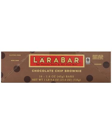 Larabar Chocolate Chip Brownie - Gluten Free Vegan Fruit & Nut Bars, 16 Ct - Buy Online on GoSupps.com