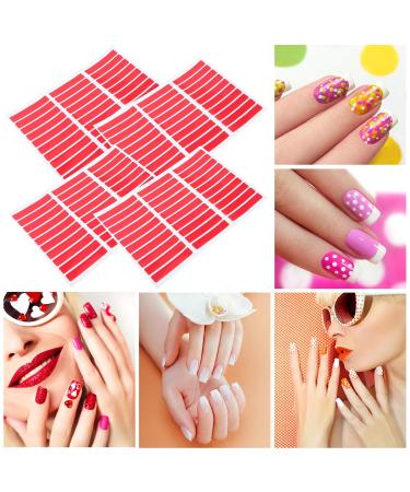 minkissy 5 Sheets Transparent Nail Tapes Nail Display Tape Holders Clear Nail Tape Nail Art Showing Tape Sticky Mounting Tape for Salon Nail Tips Red - Buy Online on GoSupps.com