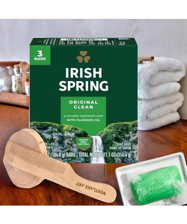 Buy Irish Spring Deodorant Bar Soap 3.7 Oz - Classic Fresh Scent 24-Hour Odor Protection & Deep Cleansing (Pack of 3) - International Shipping Available - Buy Online on GoSupps.com