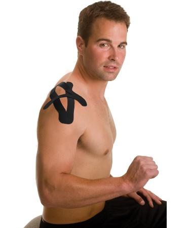 MUELLER Sports Medicine Kinesiology Tape Pre-Cut Strips - Black | Optimal Support for Athletes | International Shipping - Buy Online on GoSupps.com