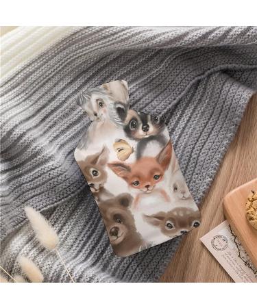 Cute Animals Hot Water Bottle with Plush Cover - Hand Warmer for Adults & Kids | 26.5x15.3cm - Buy Online on GoSupps.com