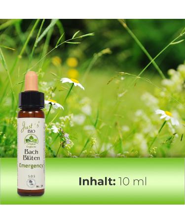  Just's Emergency n 39 Just's BIO Bach Flowers 10ml Original Emergency Drops in Organic English for Humans and Animals - Buy Online on GoSupps.com