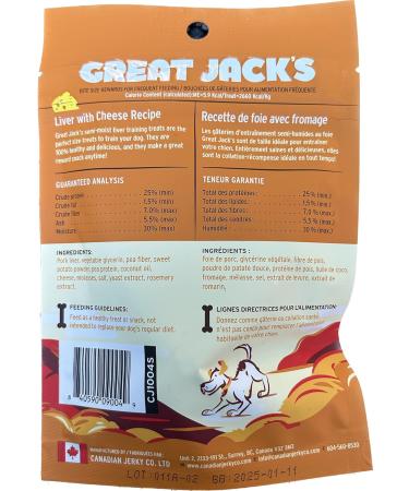 Great Jacks Grain Free Liver with Cheese Liver with Kelp Real Liver Recipe 3 X 56g. - Buy Online on GoSupps.com