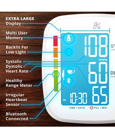 Balance Bluetooth Blood Pressure Monitor Cuff with Large Display - Digital Smart BP Meter for Upper Arm - Includes Tubing and Device Bag - Buy Online on GoSupps.com