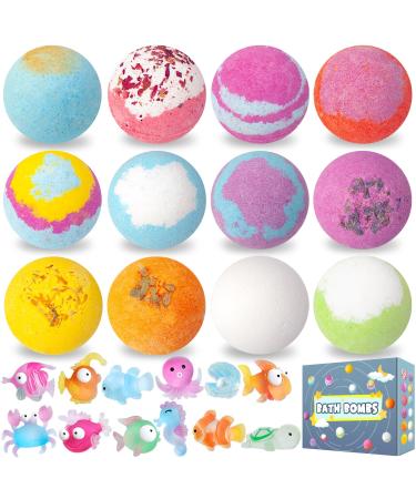 12 pieces of bombs for children with surprise toys inside natural and organic foam bombs for girls and boys for the birthday present oceanfish - Buy Online on GoSupps.com