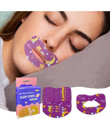 Mouth Tape for Sleeping Promotes Nasal Breathing Mouth Strips Non Woven Fabric Sleep Aids Breathable (Purple for Oily Skin)