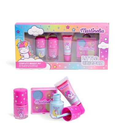 Martinelia MARTINELIA - Unicorn Complete Makeup Set - 2 Varnishes 4 Eyeshadows 1 Gloss - Children's Makeup - Girl Gift Set