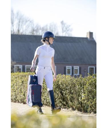 LeMieux Riding Boots & Hat Bag in Navy with Front Compartment, Padded Divider and Comfort Grip Handle - Waterproof Denier Nylon - One Size