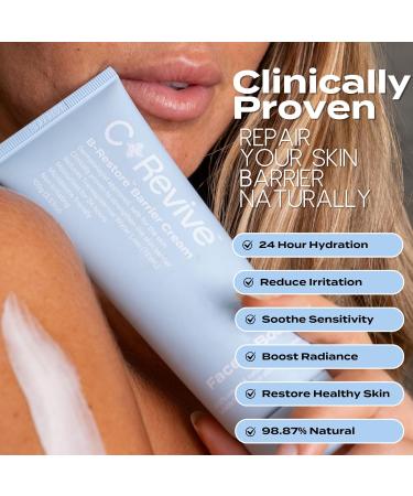 CelRevive B-Restore Barrier Cream soothes hydrates and supports microbiome balance restoring comfort to sensitive dry skin. EWG Verified for safety and transparency. Made in Australia - Buy Online on GoSupps.com