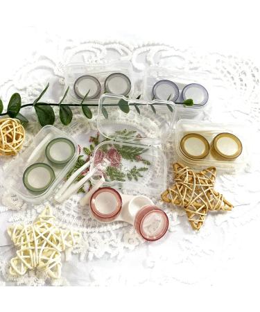 Buy Hown 5x Colorful Contact Lens Containers - Portable Mini Storage Case for Travel & Home | Transparent Contact Lens Kit - Buy Online on GoSupps.com