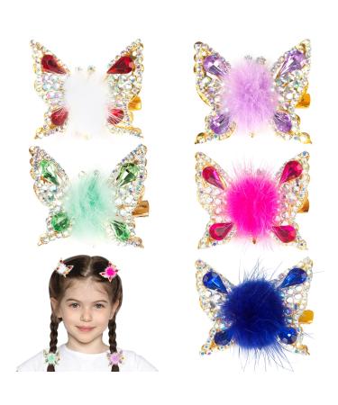 5 Pcs Hair Clips for Girls  Flying Butterfly Hair Hairpin  Sparkling Crystal Stone Hair Barrettes  Metal Snap Hair Pins  Cute Moving Flying Butterfly Hair Styling Accessories  Gifts for Women Girls