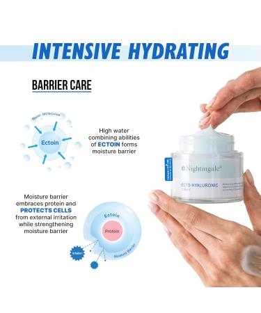 Nightingale Ecto-Hyaluronic Cream - 8 Layer Hyaluronic Acid Moisturizer for Dry Skin | Fragrance Free Hypoallergenic Vegan | Korean Skincare International Shipping - Buy Online on GoSupps.com