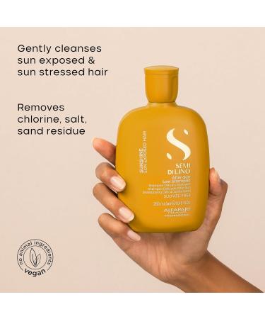 Alfaparf Milano Semi di Lino Sunshine Sulfate Free Shampoo - After Sun & Chlorine Protection - Vegan Formula for Shiny Silky Hair - International Shipping Available - Buy Online on GoSupps.com