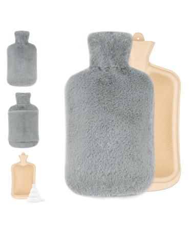 3L hot water bottle large hot water bottle with soft cover soft fleece heat bottles with kangaroo pocket XXL heat bottle bed bottle for children and adults