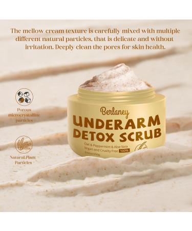 Oat Armpit Detox Scrub 8.8 oz with Peppermint Aloe Vera and Walnut Shell Powder Underarm Scrub Helps on Removing Odor Deep Cleanse & Exfoliating for Legs Knee Feet Hands Whole Body Armpit - Buy Online on GoSupps.com