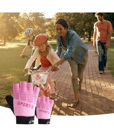 Keleily Children s Bicycle Gloves | Fingerless Sports Gloves for Boys & Girls | Outdoor Fitness Gear in Pink - Buy Online on GoSupps.com