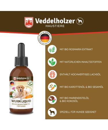 Veddelholzer 50 ml Natural Worm Liquid for Dogs - Effective Deworming Cure Against All Worms - Buy Online on GoSupps.com