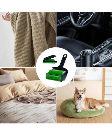 Stick It Roller 2 pcs Reusable Washable Sticky Lint Roller Stick It Pet Hair Remover washable lint roller pet hair remover roller mini lint roller for Pet Hairs Clothes Carseats (Green) - Buy Online on GoSupps.com