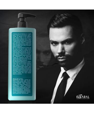 M nniskan 3 in 1 Tonifying Shampoo & Shower Gel 1000ml - Cleanse Hair Beard & Body with Zeolite & Red Sandalwood | Buy Internationally - Buy Online on GoSupps.com