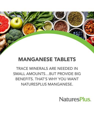 Nature's Plus Manganese 50 mg - 90 Tablets for Optimal Health - Buy Online on GoSupps.com
