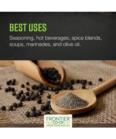 Frontier Natural Products Whole Black Peppercorns - 16 oz (453 g) | Premium Spices for Flavor - Buy Online on GoSupps.com