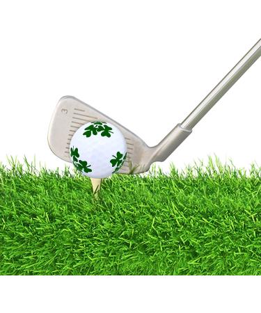Navika Shamrock Good Luck Clover Print White Golf Balls - St. Patrick's Day Gift | Sleeve of 3 Balls - Buy Online on GoSupps.com