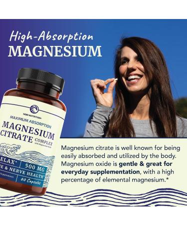 Magnesium Glycinate 400mg (120ct) & Magnesium Citrate 500 MG (60ct) | High Absorption Calm Relaxation Digestion & Muscle Support | Non-GMO Vitamin and Mineral Bundle - Buy Online on GoSupps.com